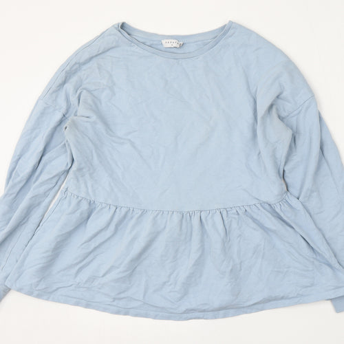 Matalan Womens Blue  Cotton Pullover Sweatshirt Size M
