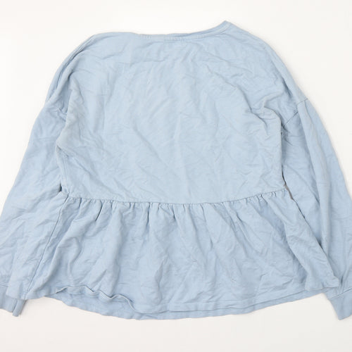 Matalan Womens Blue  Cotton Pullover Sweatshirt Size M
