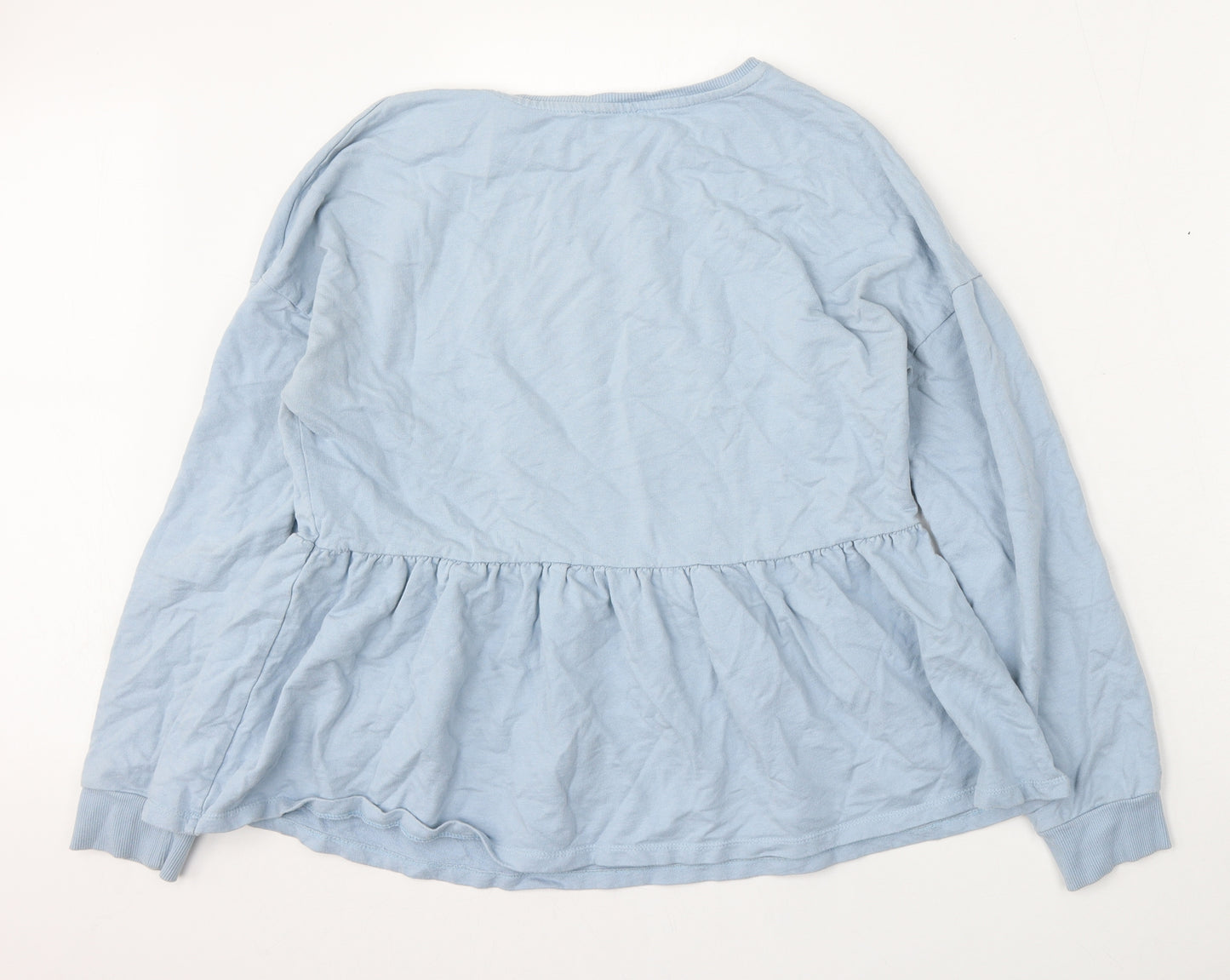 Matalan Womens Blue  Cotton Pullover Sweatshirt Size M