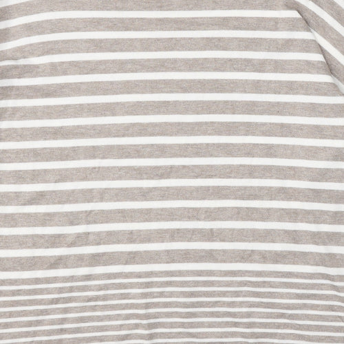Gerry Weber Womens Beige Round Neck Striped Viscose Pullover Jumper Size L