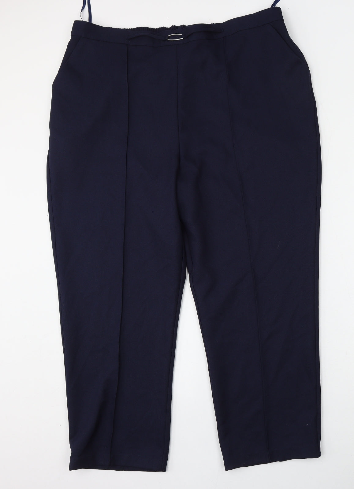 Papaya Womens Blue  Polyester Trousers  Size 20 L27 in Regular