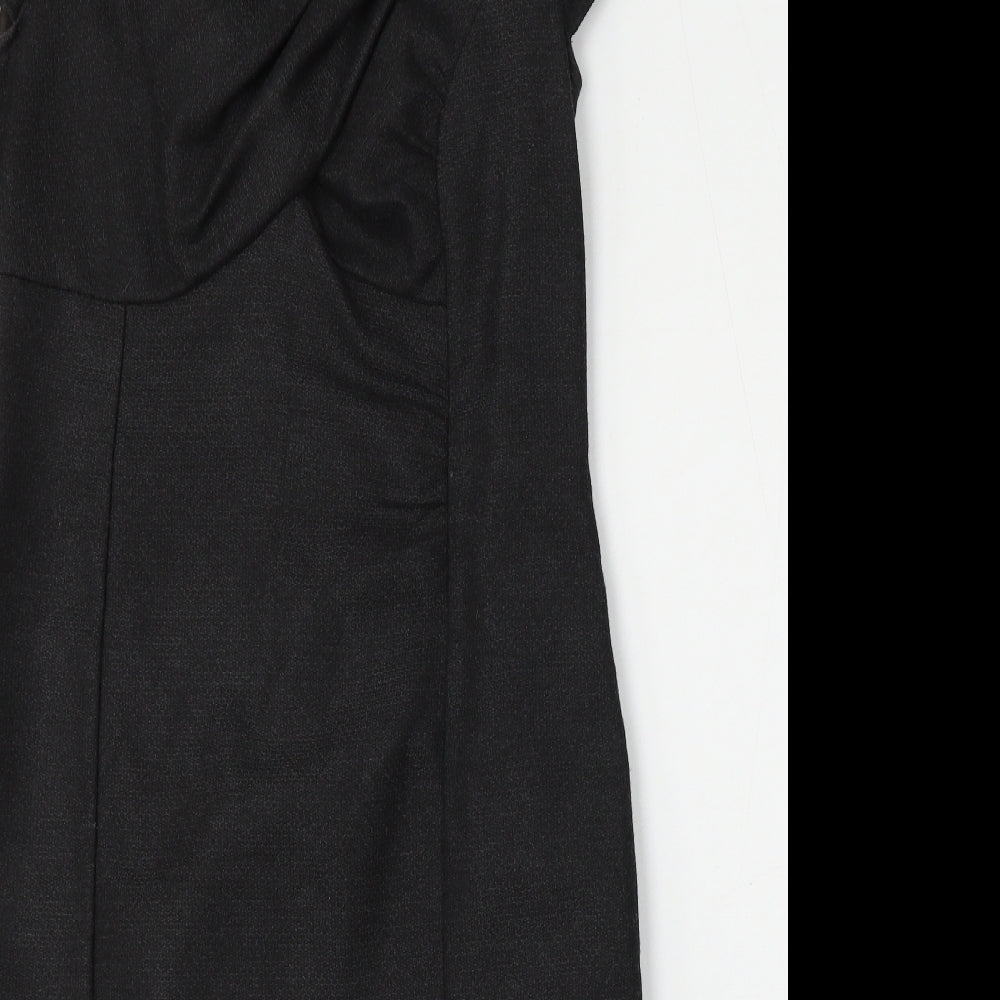 Per Una Womens Black  Polyester Pencil Dress  Size 12  Round Neck