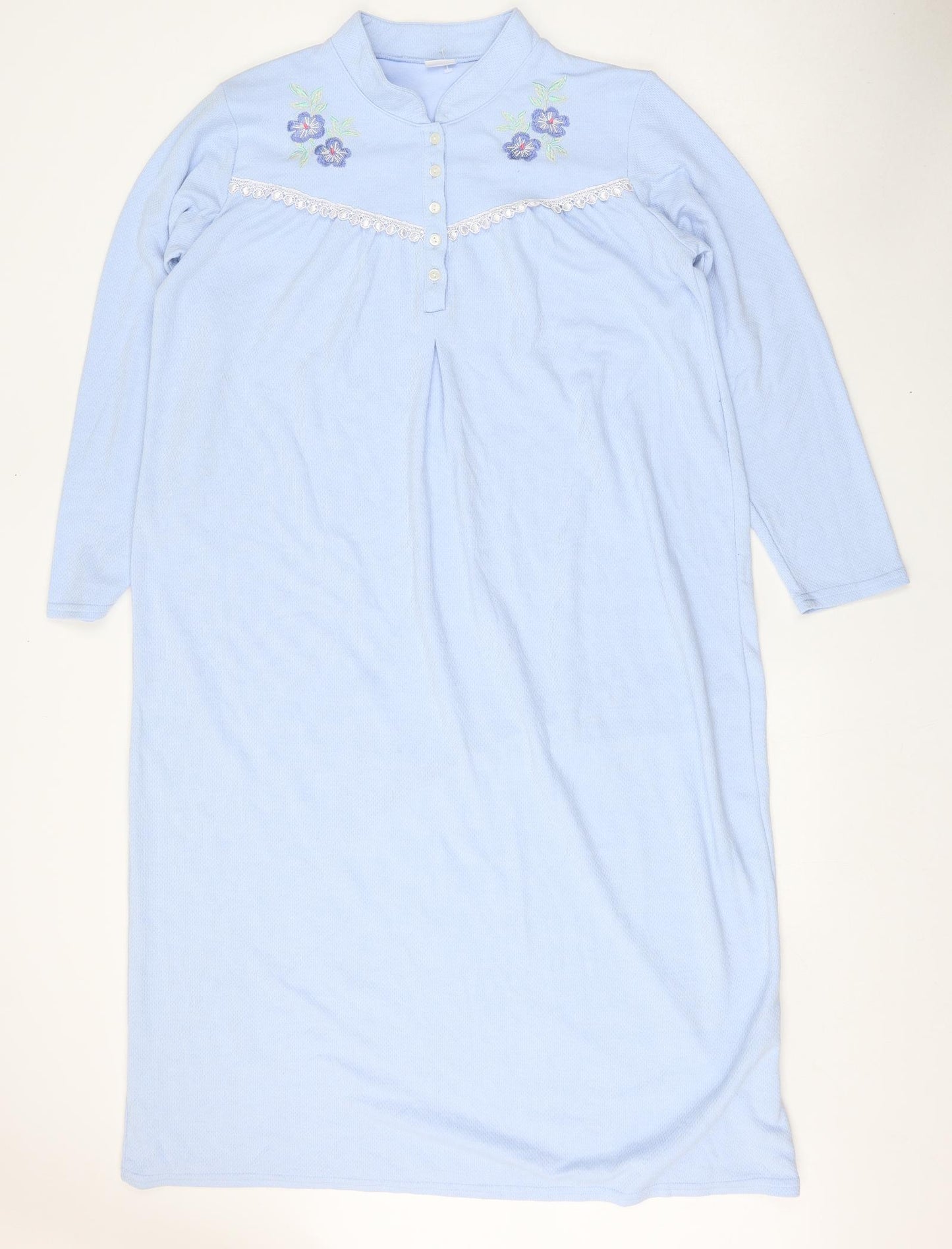 Thermoactyl Womens Blue  Polyester A-Line  Size M  Round Neck Button