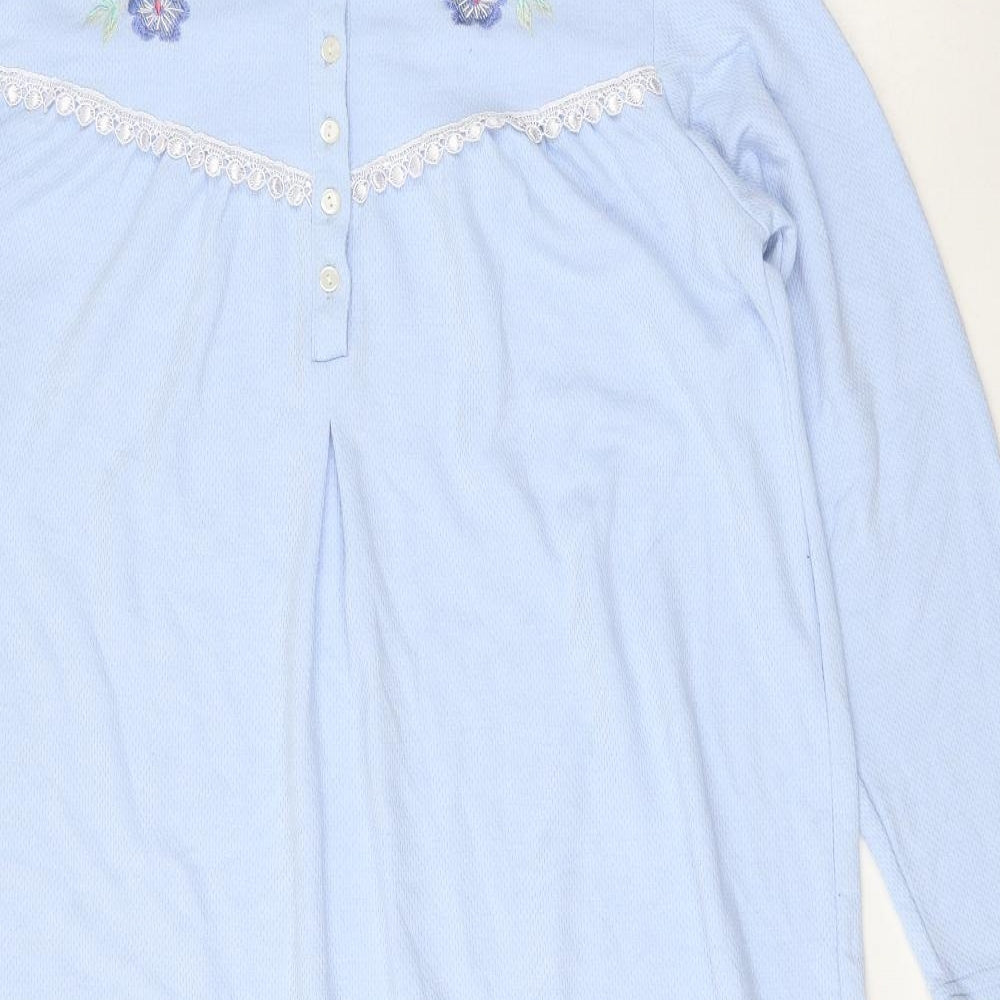 Thermoactyl Womens Blue  Polyester A-Line  Size M  Round Neck Button