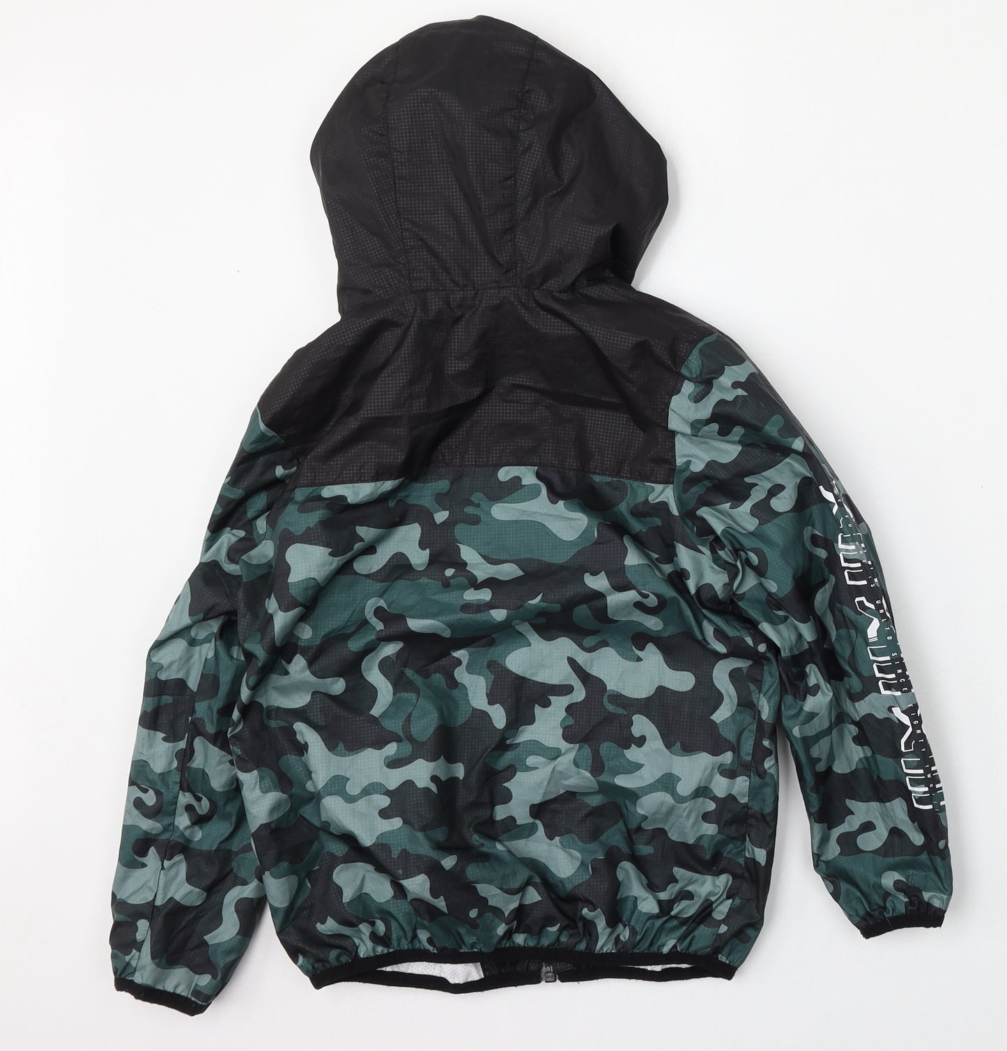 NEXT Boys Green Camouflage  Anorak Jacket Size 7 Years  Zip