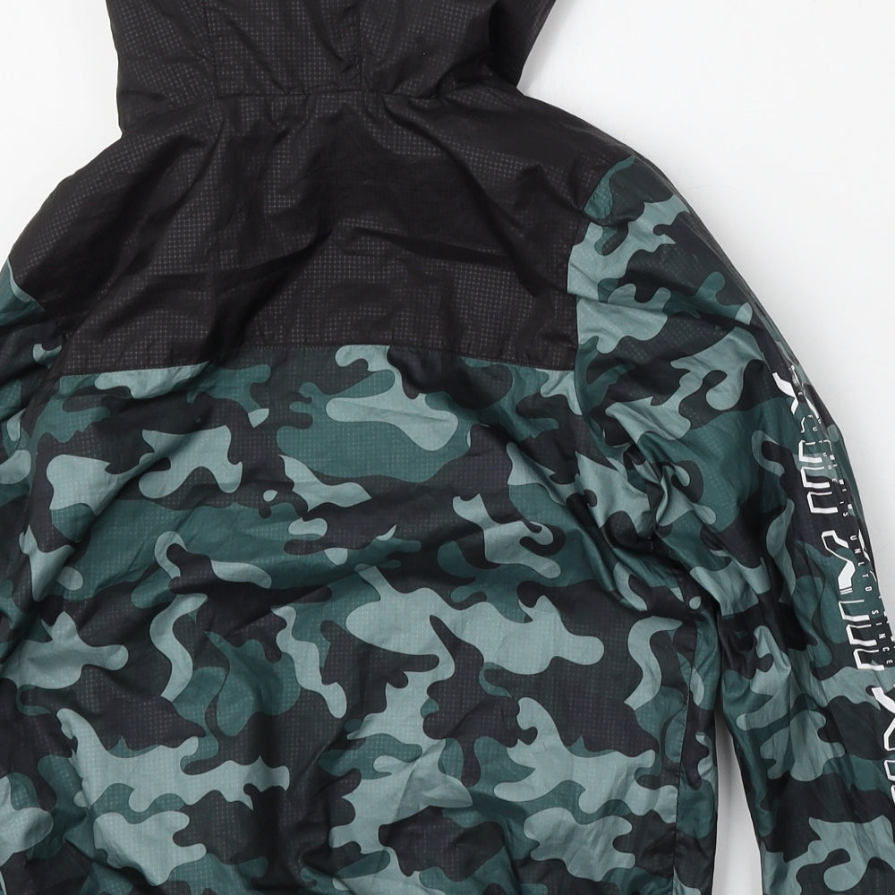 NEXT Boys Green Camouflage  Anorak Jacket Size 7 Years  Zip