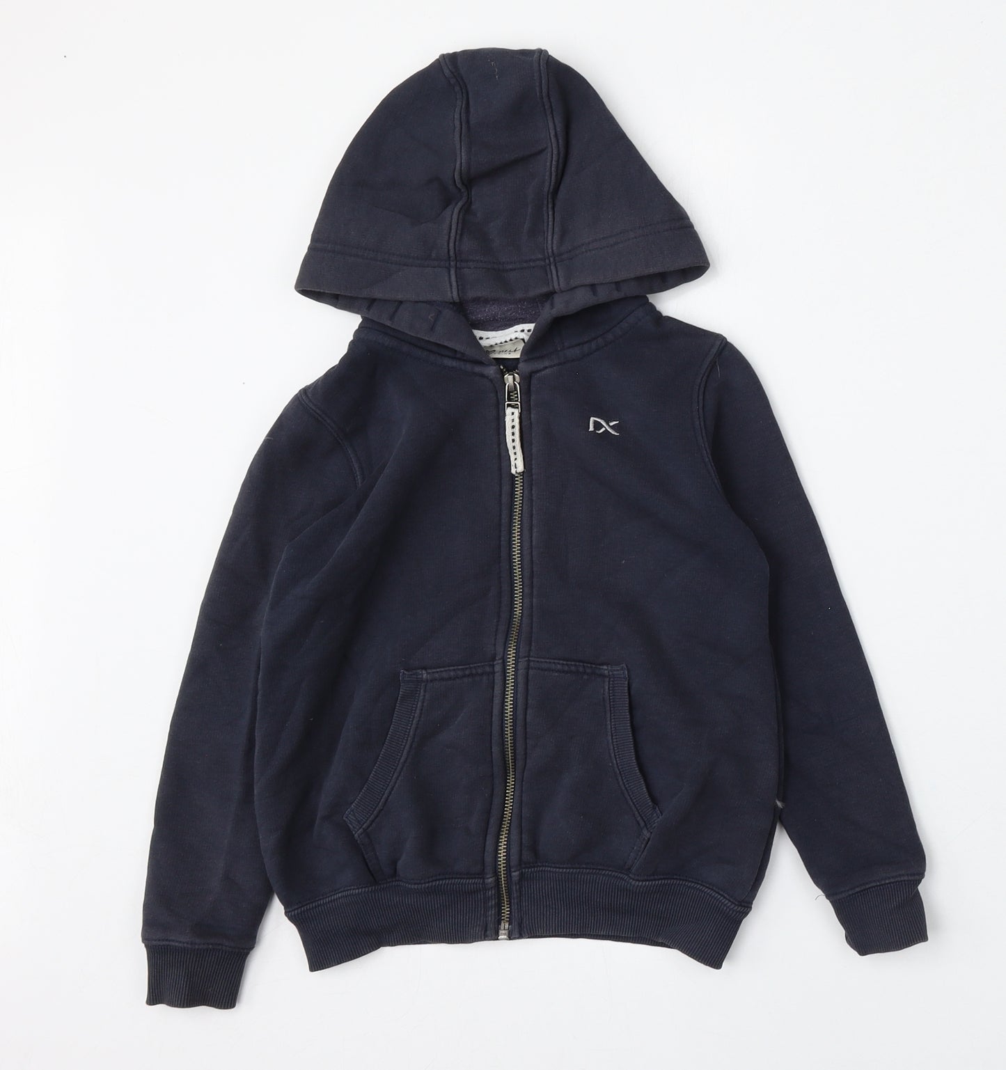 NEXT Boys Blue  Cotton Full Zip Hoodie Size 7 Years  Zip