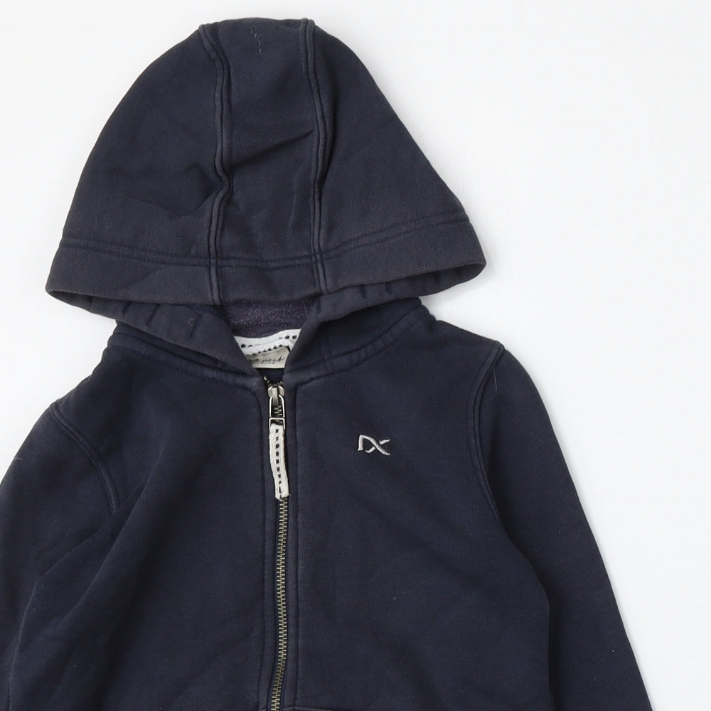 NEXT Boys Blue  Cotton Full Zip Hoodie Size 7 Years  Zip