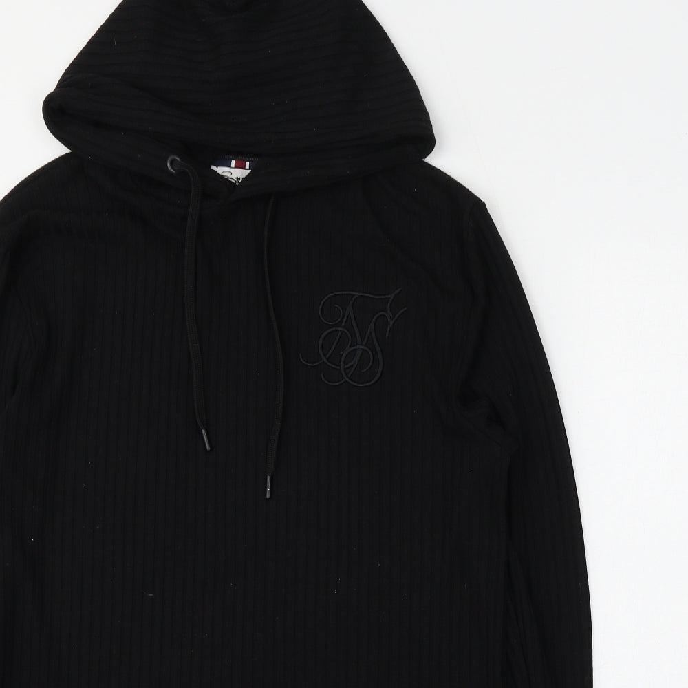 Sik Silk Mens Black  Polyester Pullover Hoodie Size M
