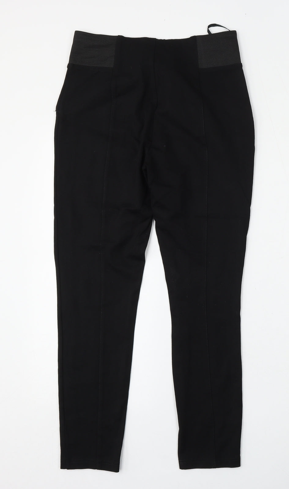 Dunnes Womens Black  Viscose Trousers  Size 12 L26 in Regular