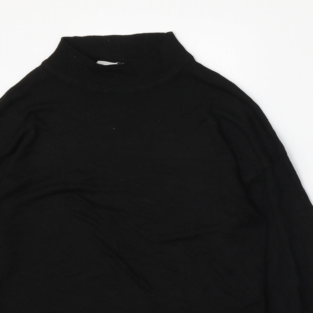 Noisy may Womens Black Round Neck  Viscose Pullover Jumper Size M