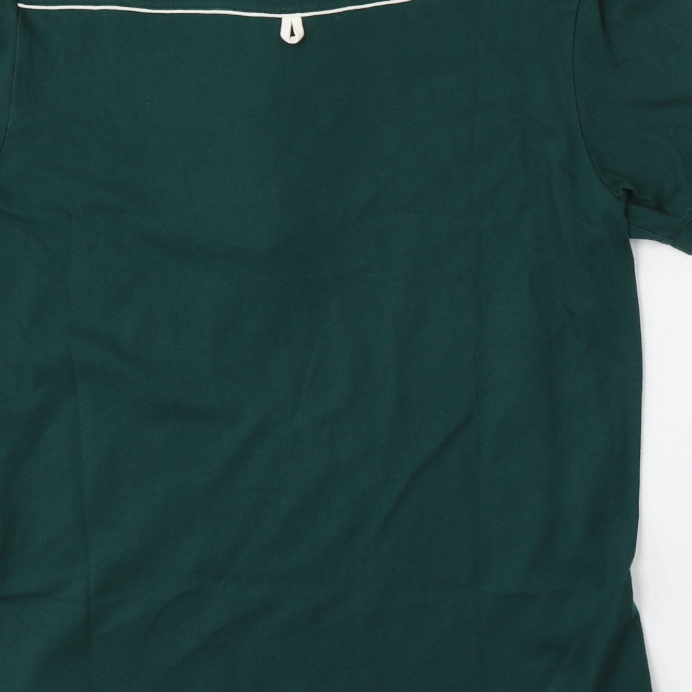 Energie Mens Green  Cotton  Polo Size XL Collared Zip