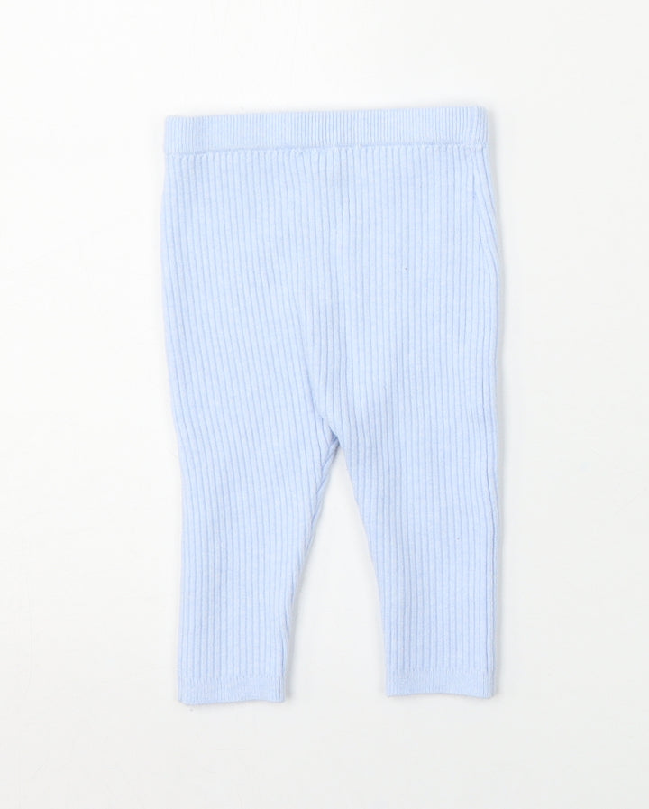 Matalan Girls Blue  Viscose Jogger Trousers Size 6-9 Months