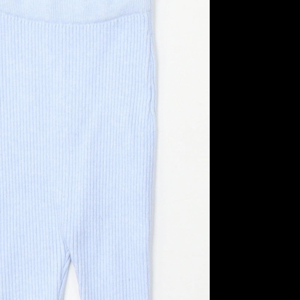 Matalan Girls Blue  Viscose Jogger Trousers Size 6-9 Months