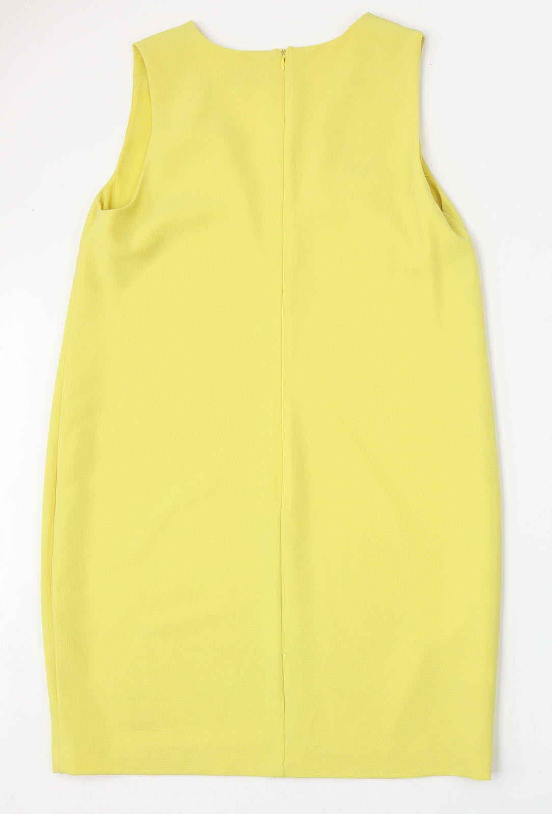 NEXT Womens Yellow  Polyester Shift  Size 12  Round Neck Zip