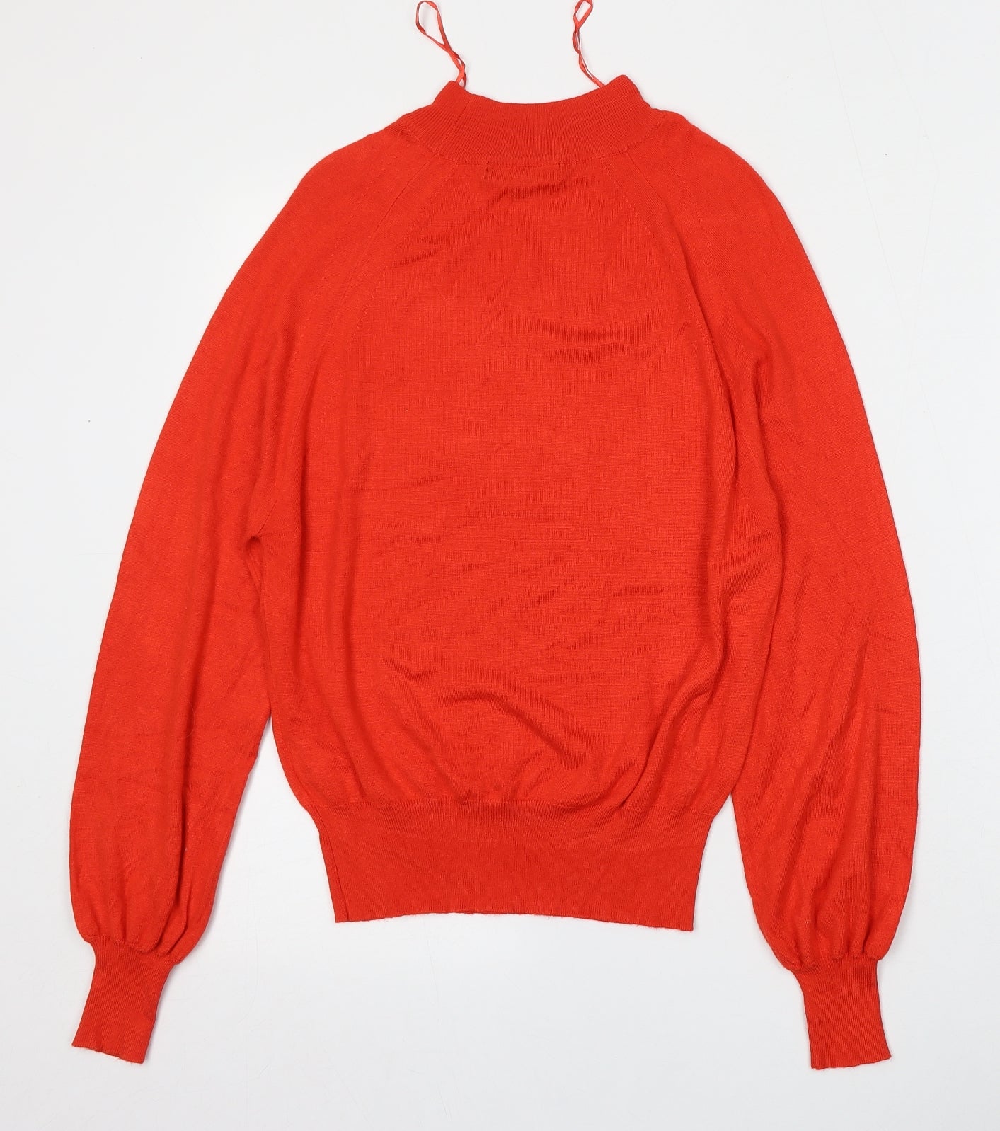 Peacocks Womens Red Round Neck  Viscose Pullover Jumper Size 12