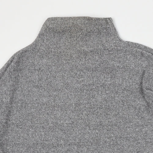 Primark Womens Grey Mock Neck  Polyester Pullover Jumper Size 12