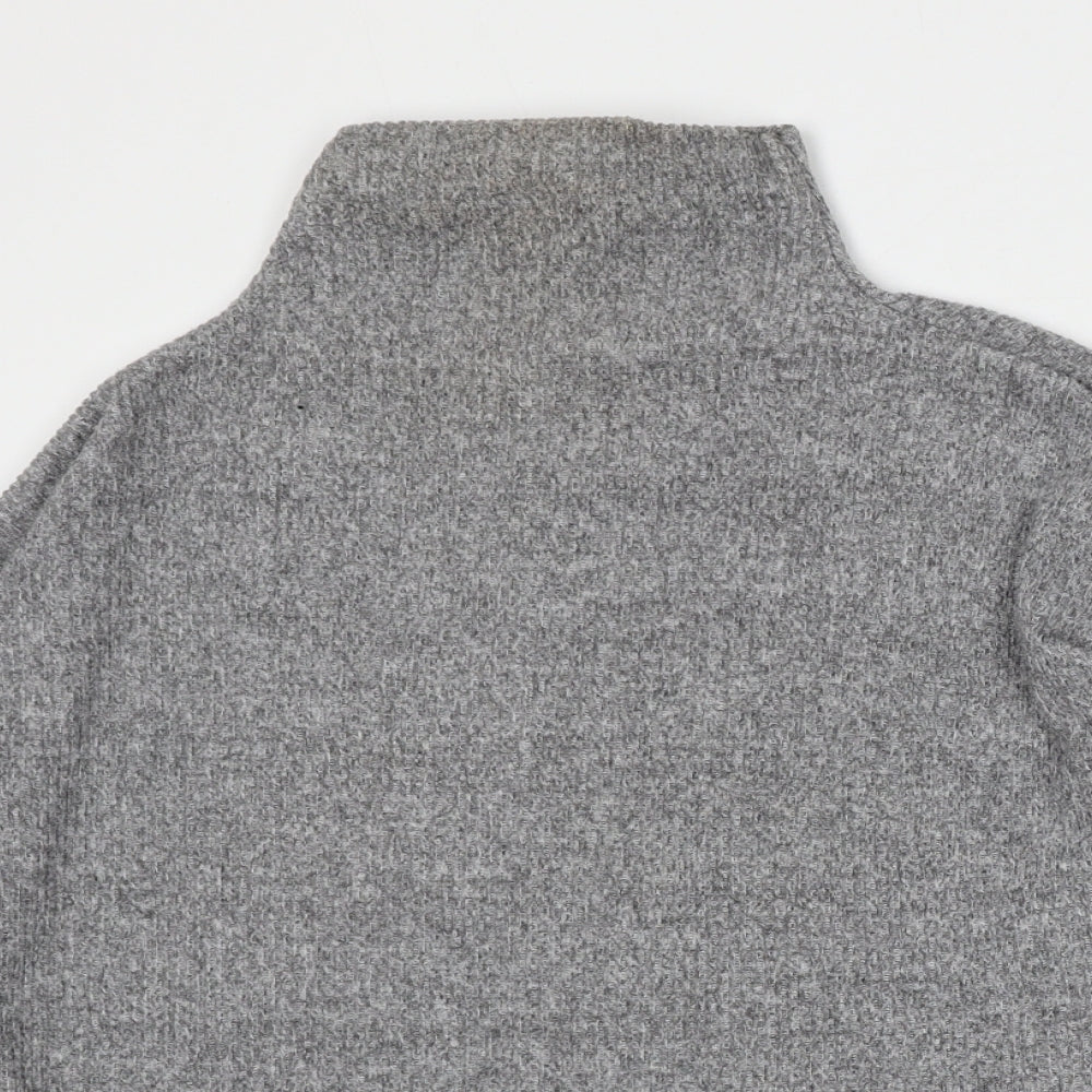 Primark Womens Grey Mock Neck  Polyester Pullover Jumper Size 12