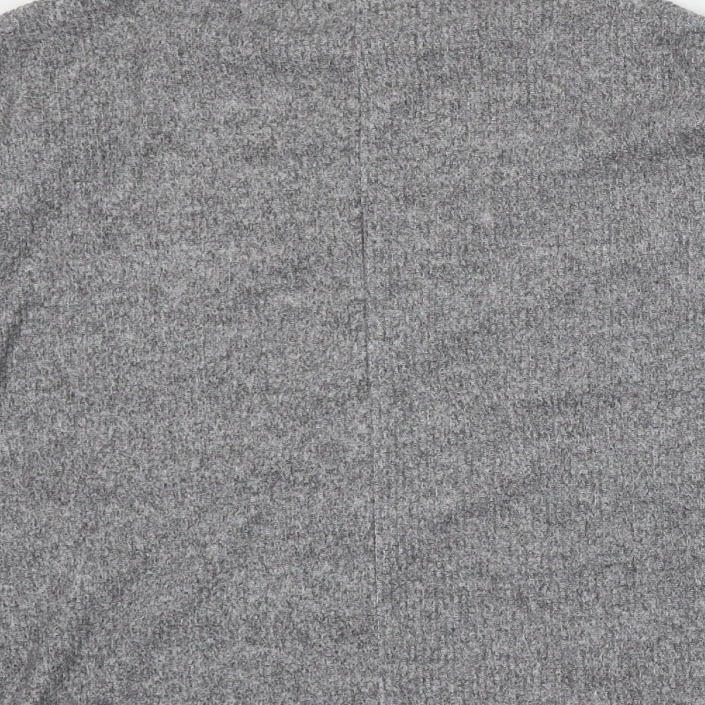 Primark Womens Grey Mock Neck  Polyester Pullover Jumper Size 12