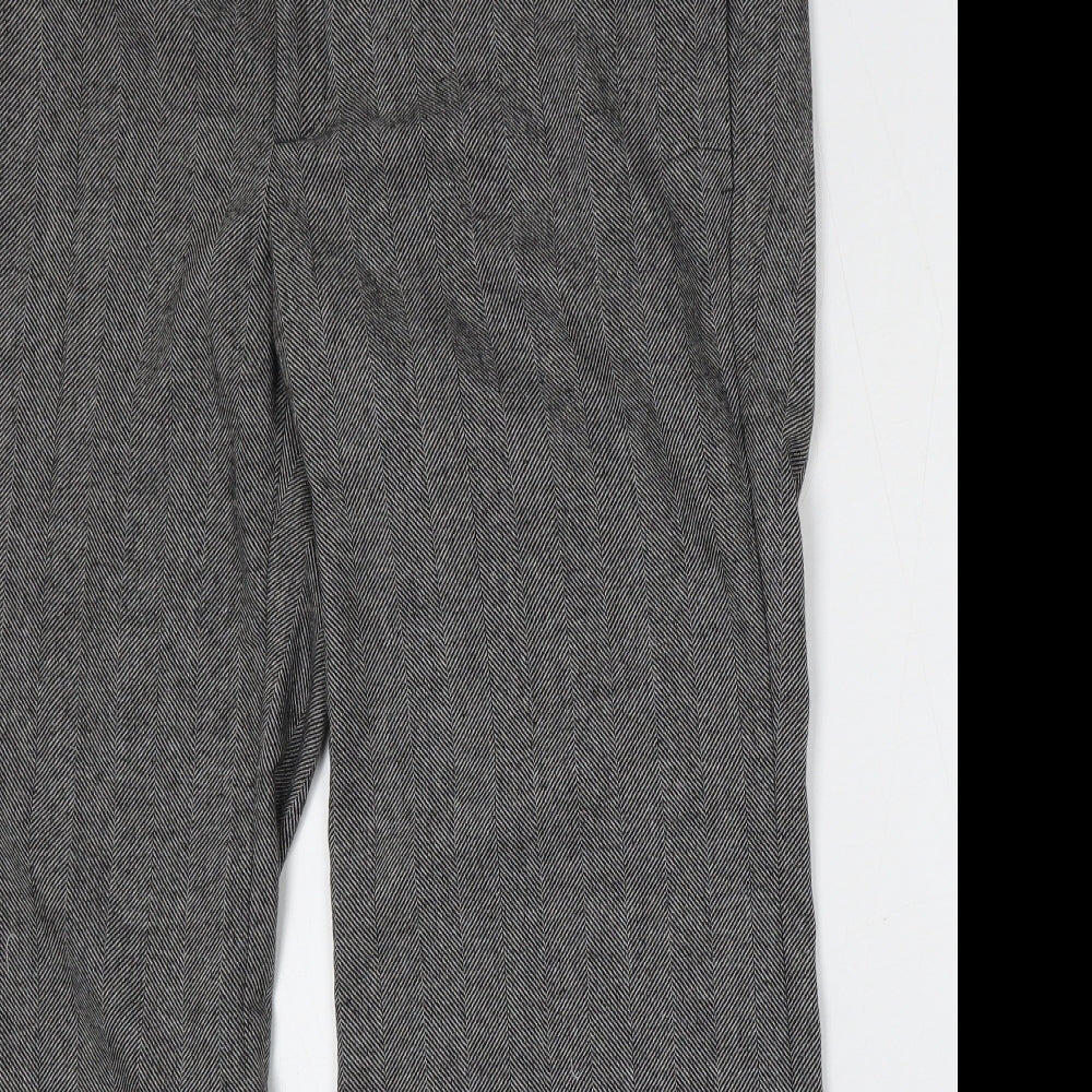 Body Flirt Womens Grey Geometric Polyester Trousers  Size 22 L33 in Regular