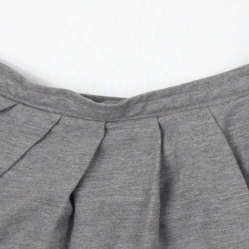 COLLUSION Womens Grey  Cotton Skater Skirt Size 10