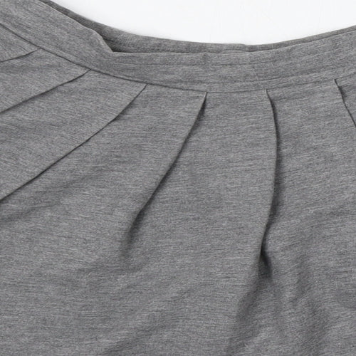 COLLUSION Womens Grey  Cotton Skater Skirt Size 10