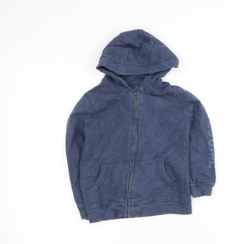 Mother and Child Boys Blue  Cotton Pullover Hoodie Size 4-5 Years