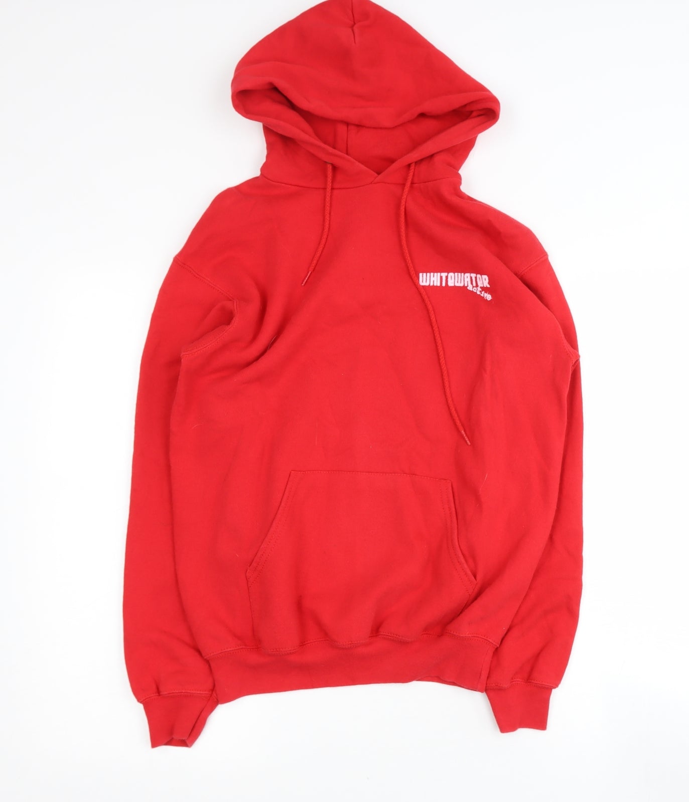 Fruit of the Loom Mens Red  Polyester Henley Hoodie Size S
