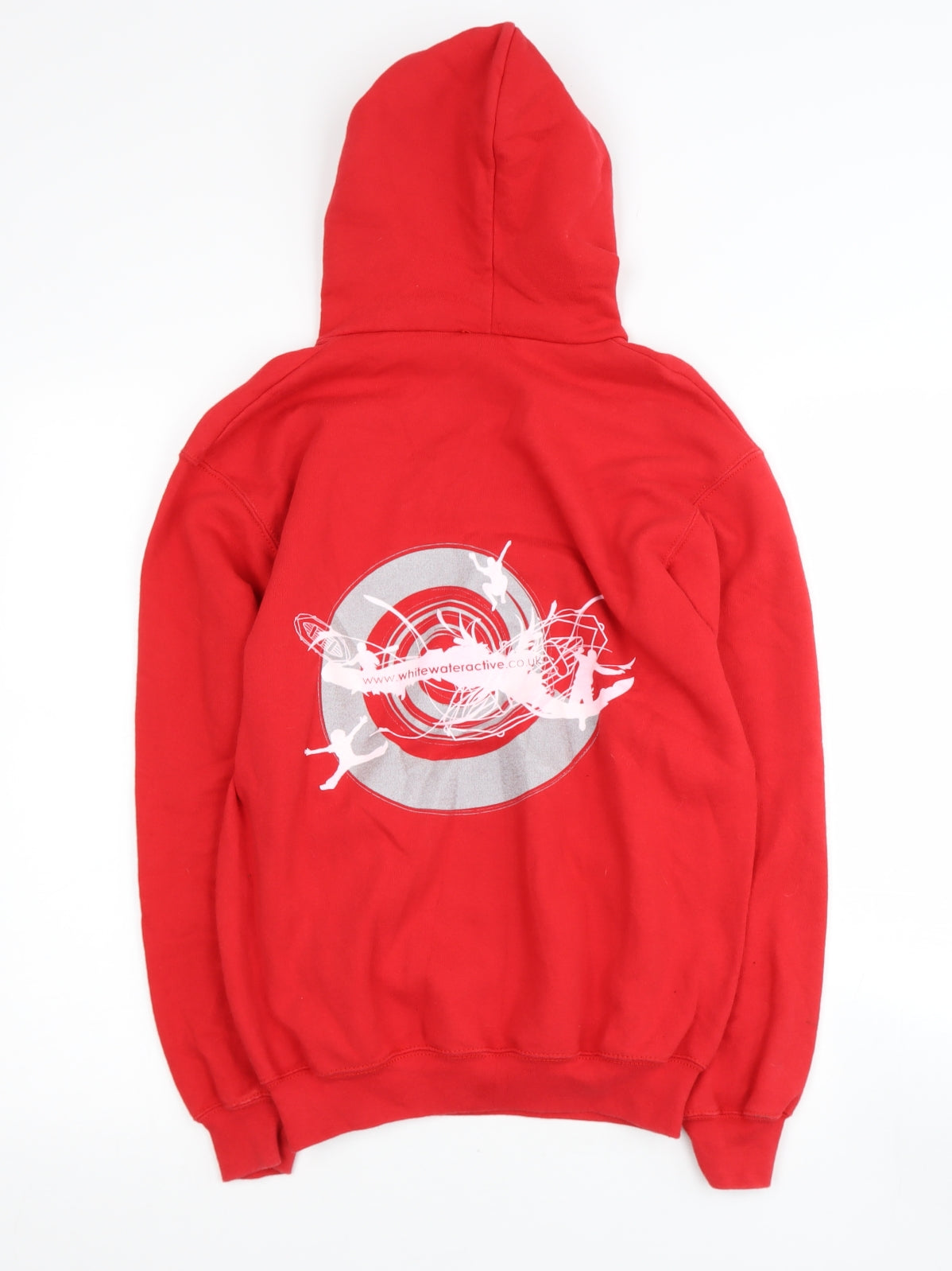 Fruit of the Loom Mens Red  Polyester Henley Hoodie Size S