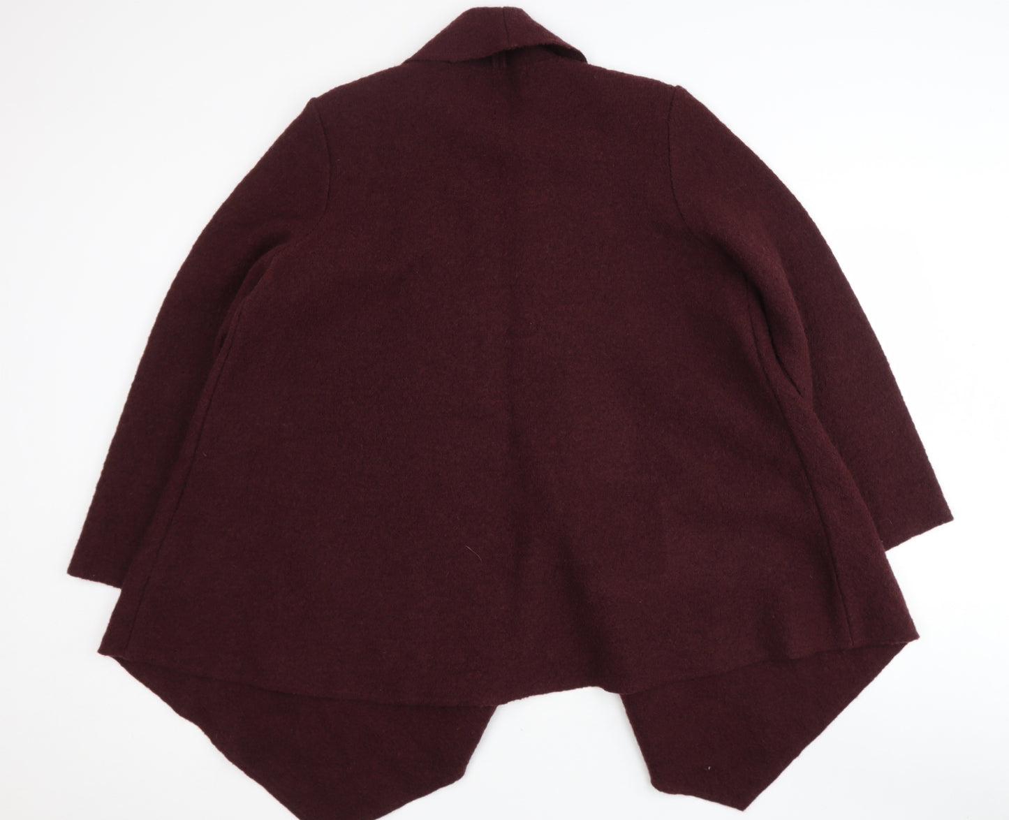 Roman Womens Purple V-Neck  Wool Cardigan Jumper Size M