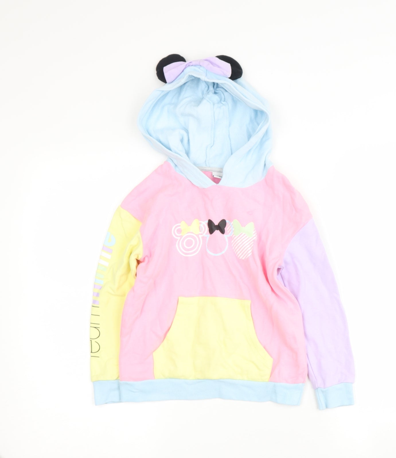 Disney Girls Pink  Cotton Pullover Hoodie Size 6-7 Years