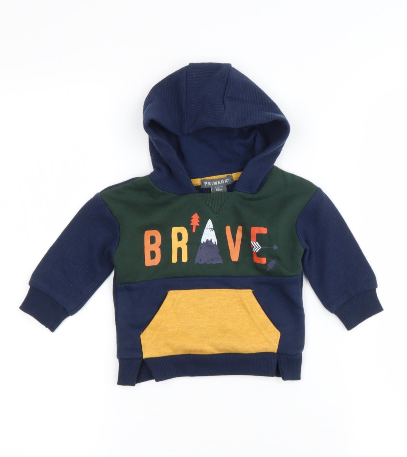 Primark Boys Blue  Cotton Pullover Jumper Size 3-6 Months   - brave