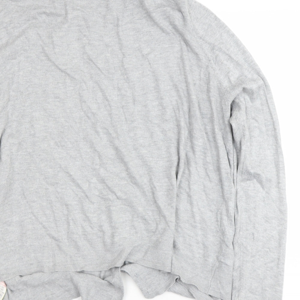 Marks and Spencer Womens Grey V-Neck  Viscose Cape Jumper Size 20