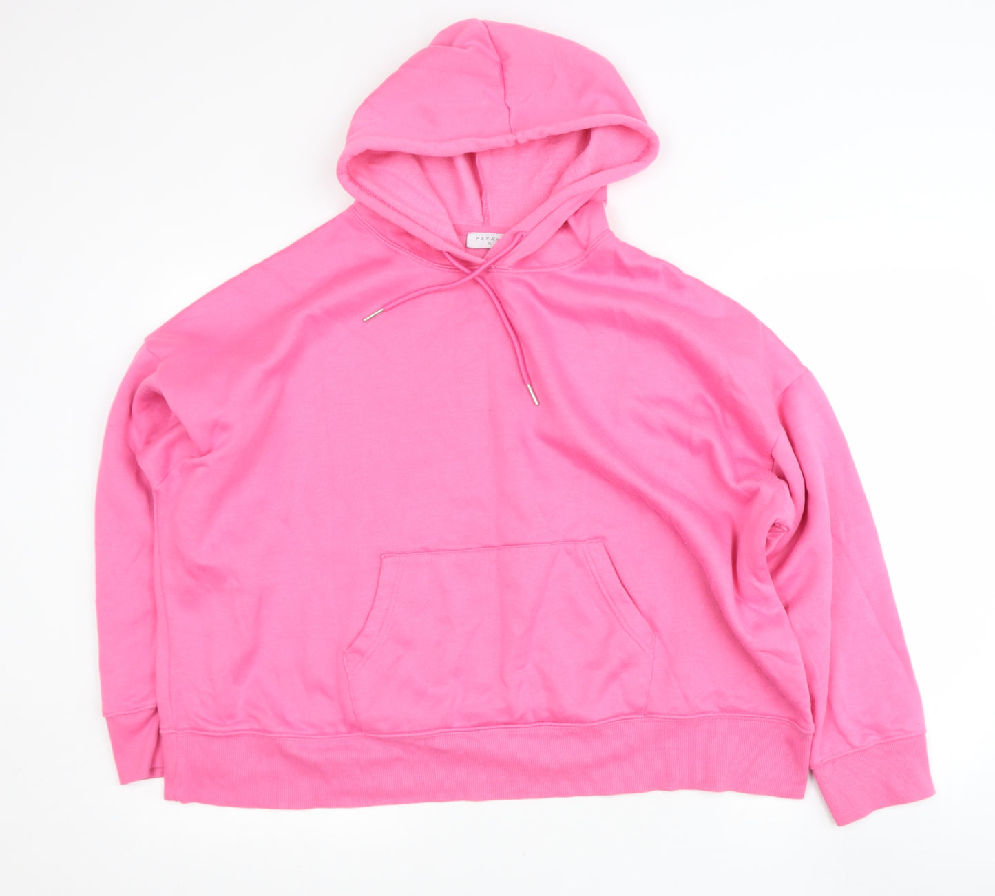 Papya Womens Pink  Polyester Pullover Hoodie Size XL