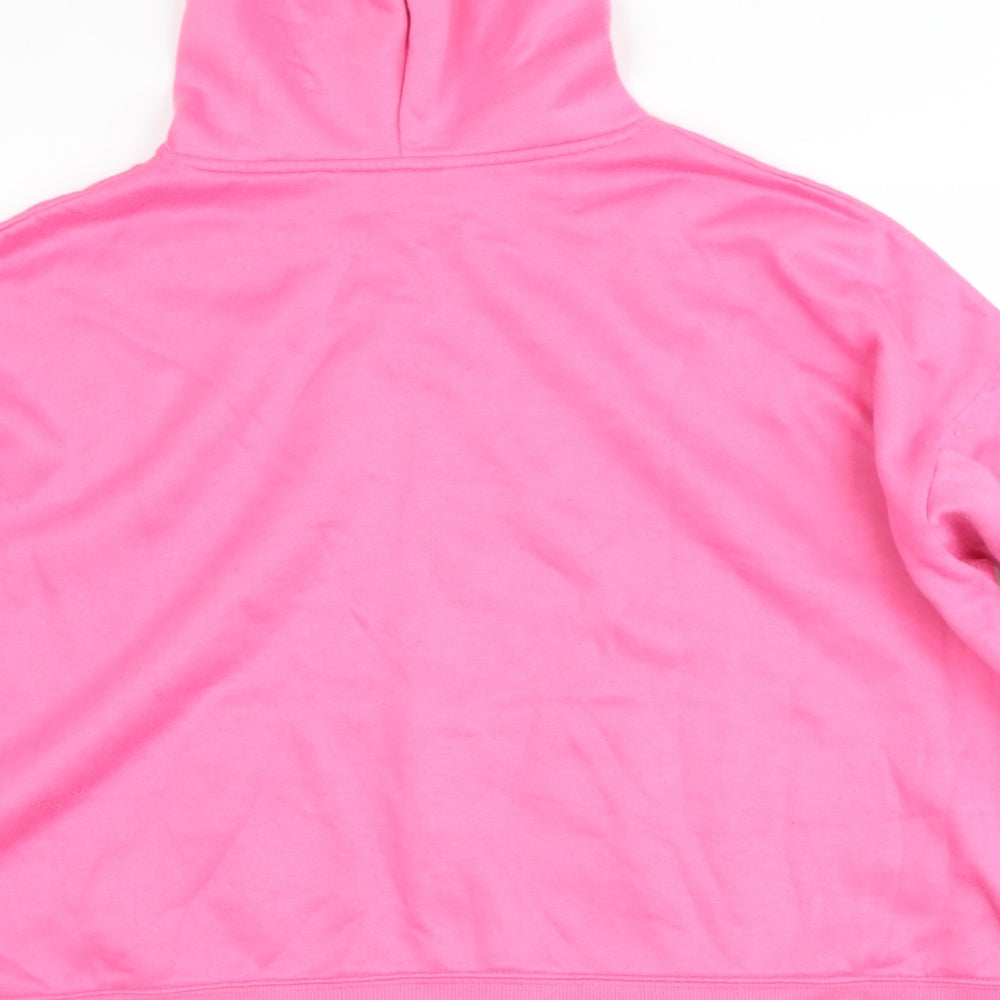 Papya Womens Pink  Polyester Pullover Hoodie Size XL