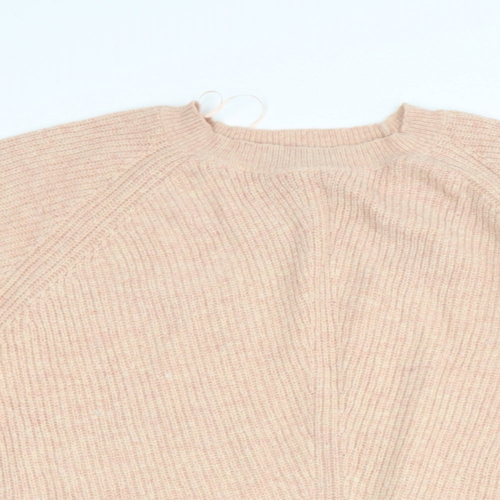 Marks and Spencer Womens Beige Round Neck  Polyamide Pullover Jumper Size XL