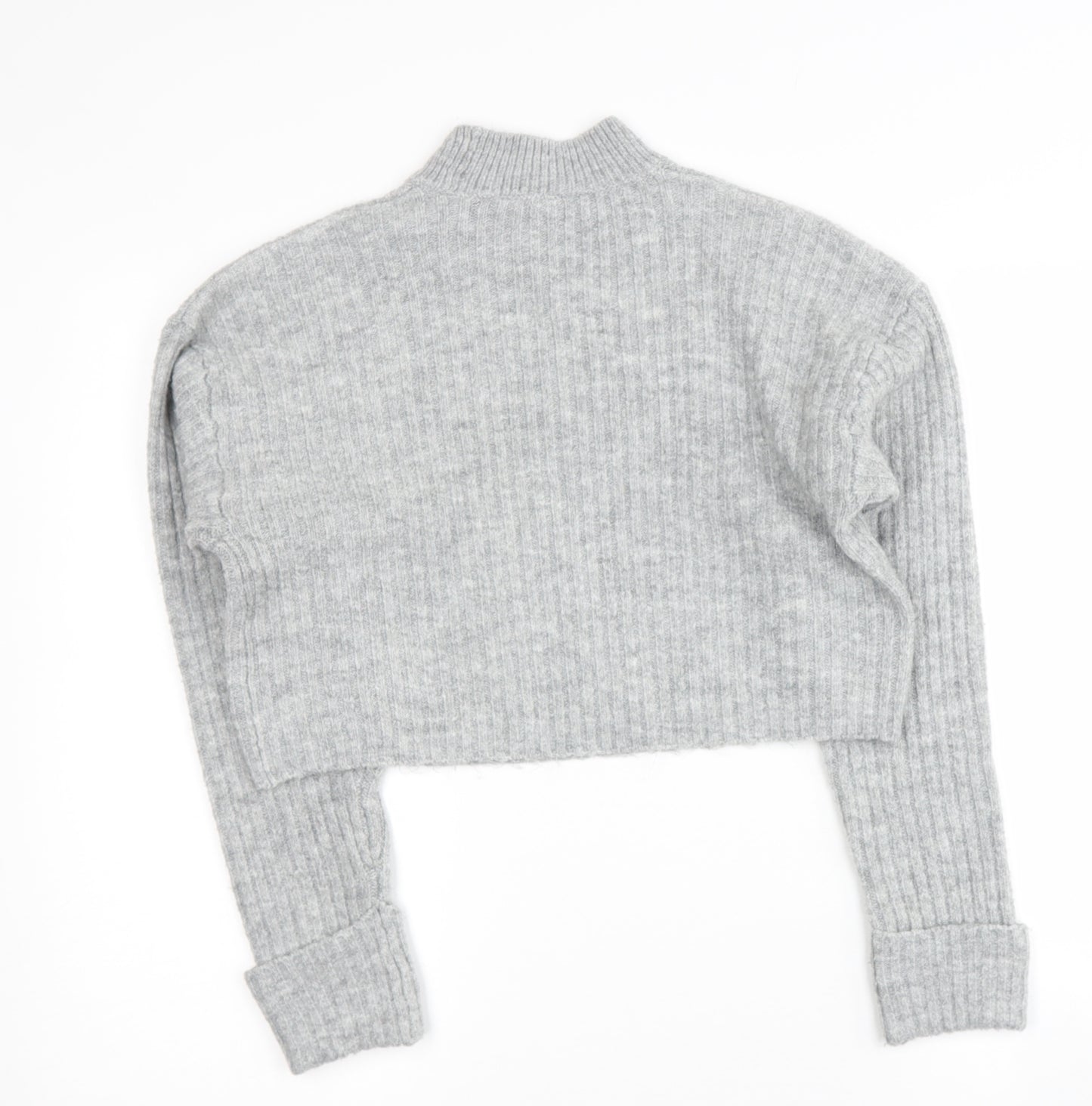 New Look Girls Grey High Neck  Acrylic Pullover Jumper Size 13-14 Years