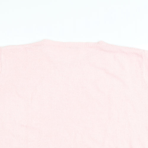berkatex Womens Pink Round Neck  Acrylic Pullover Jumper Size 14
