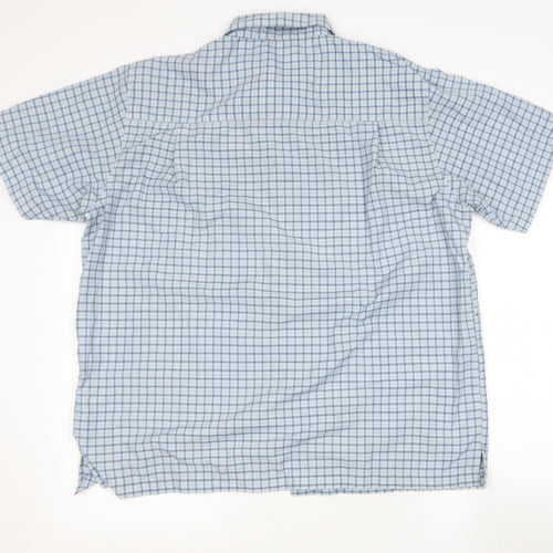Regata Mens Grey Check Polyester  Button-Up Size 14.5 Collared