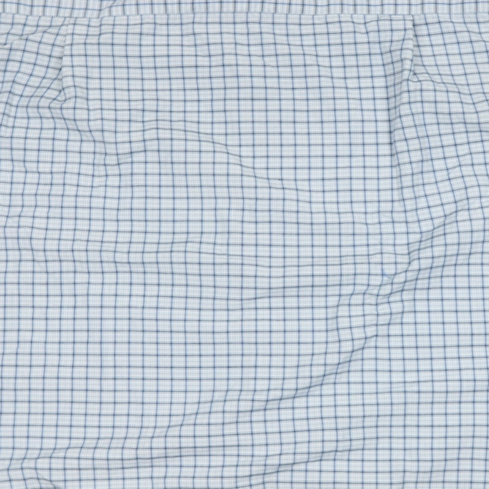 Regata Mens Grey Check Polyester  Button-Up Size 14.5 Collared