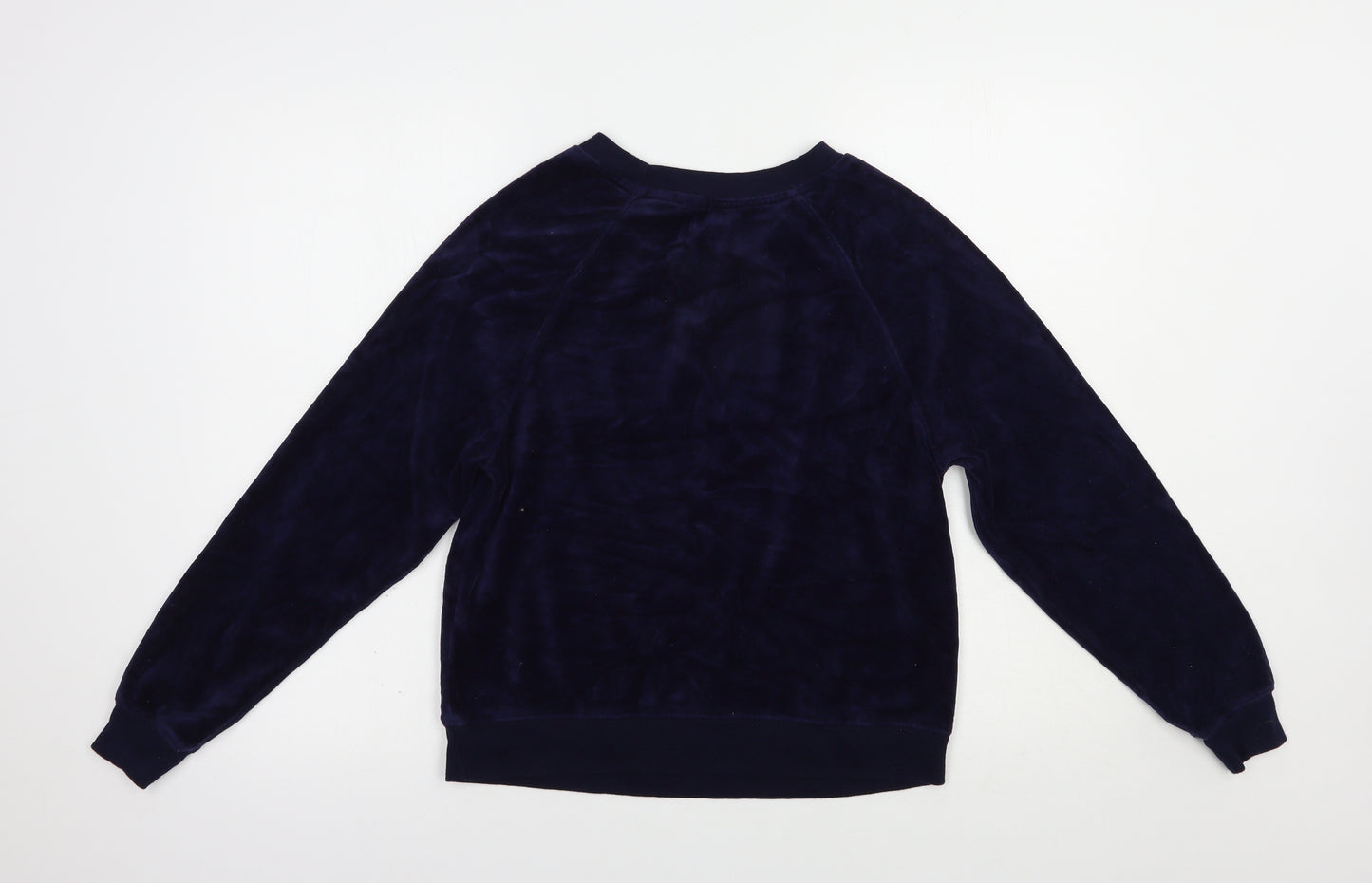 New Look Womens Blue  Cotton Pullover Sweatshirt Size 10  Pullover