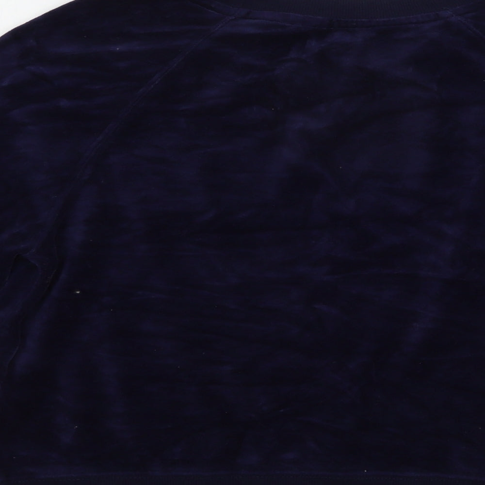 New Look Womens Blue  Cotton Pullover Sweatshirt Size 10  Pullover