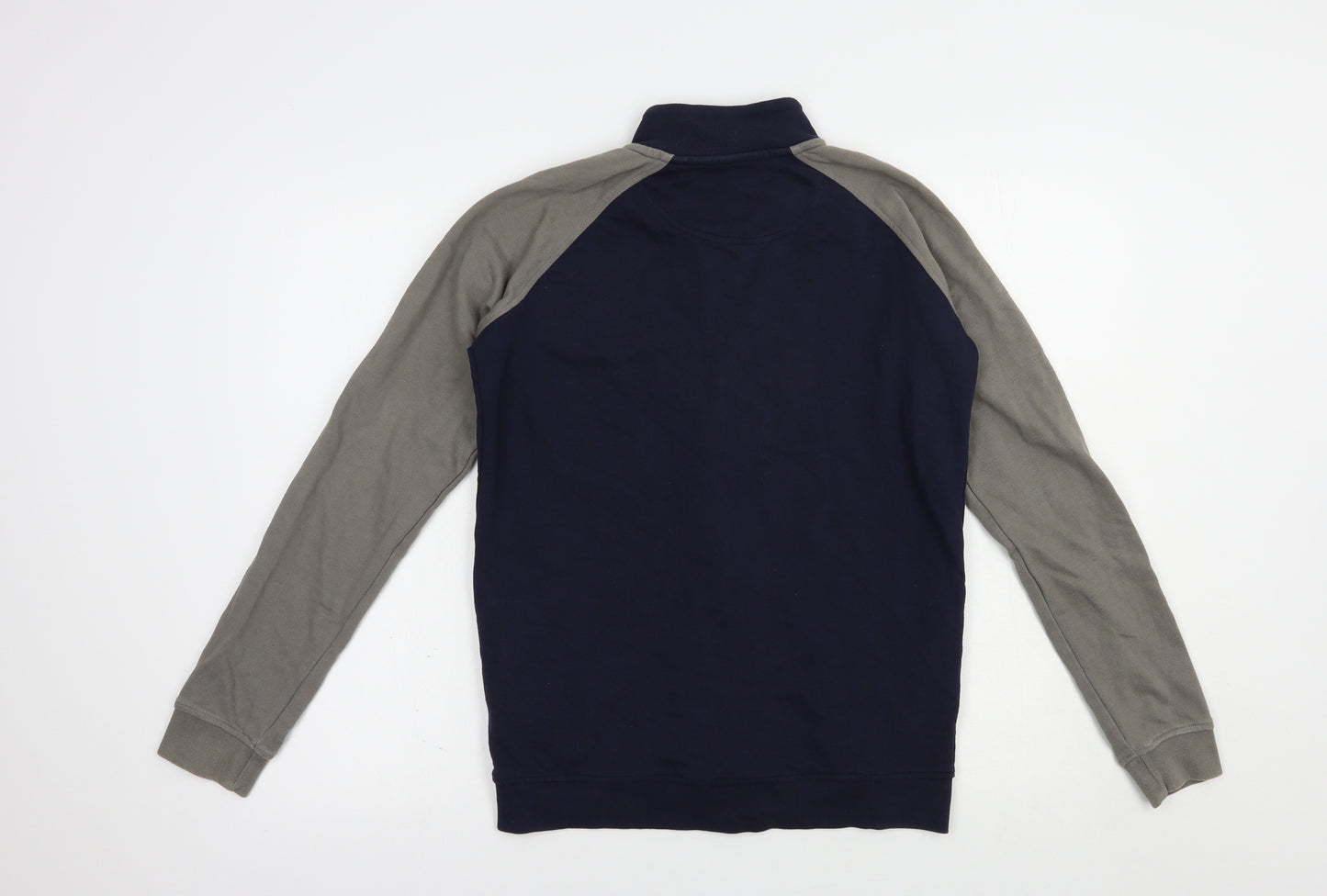 Henri Lloyd Boys Blue Colourblock Cotton Full Zip Sweatshirt Size 14-15 Years  Zip