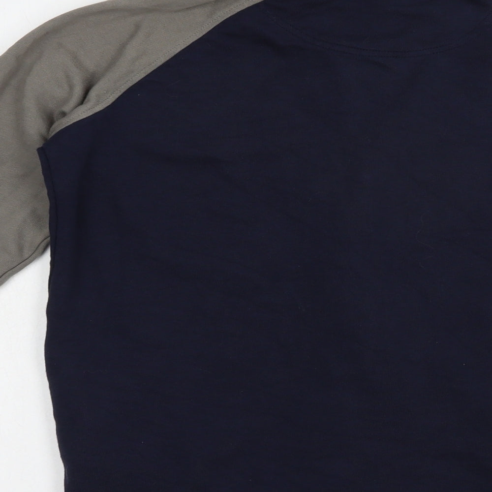 Henri Lloyd Boys Blue Colourblock Cotton Full Zip Sweatshirt Size 14-15 Years  Zip