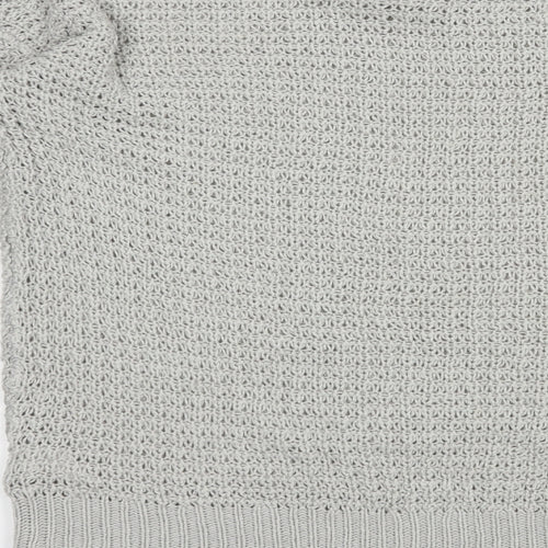 Boohoo Womens Grey Crew Neck  Acrylic Pullover Jumper Size M