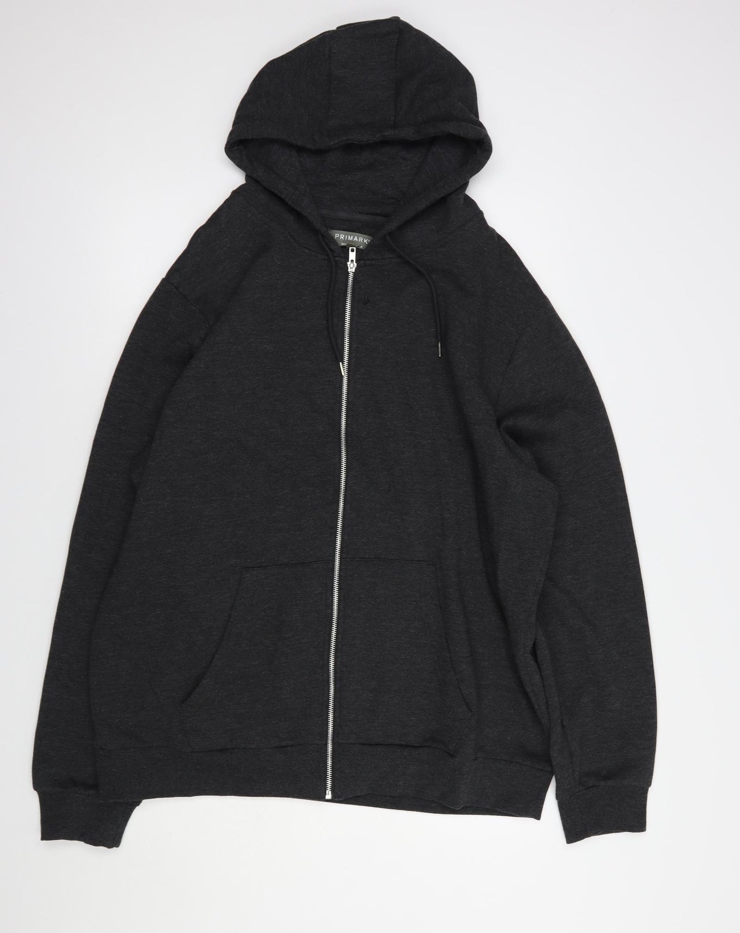 Primark Mens Grey  Cotton Full Zip Hoodie Size 3XL