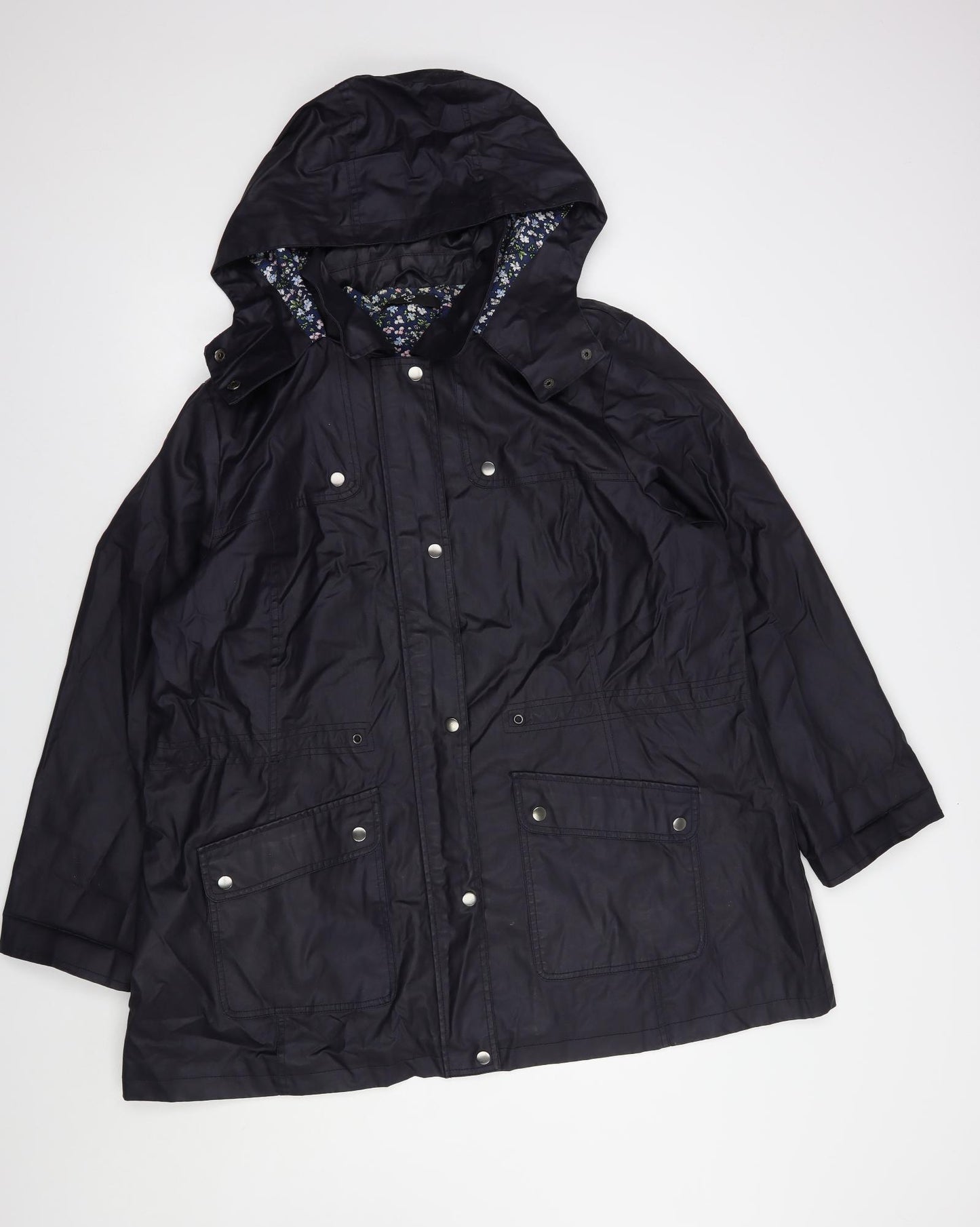 Arcadia Womens Blue   Parka Jacket Size 24  Zip - Coated
