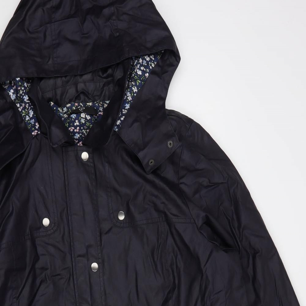 Arcadia Womens Blue   Parka Jacket Size 24  Zip - Coated
