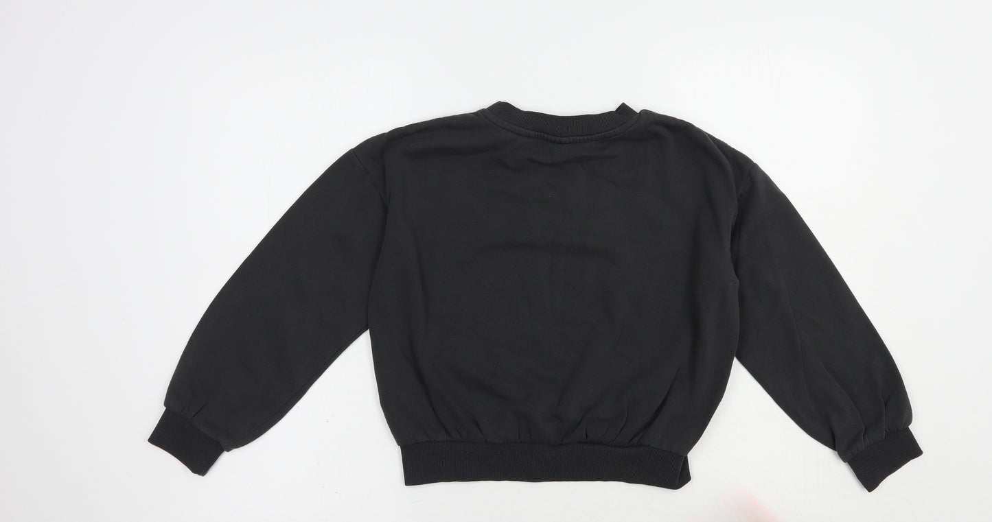 H&M Girls Grey  Cotton Pullover Sweatshirt Size 8-9 Years  Pullover - Hogwarts