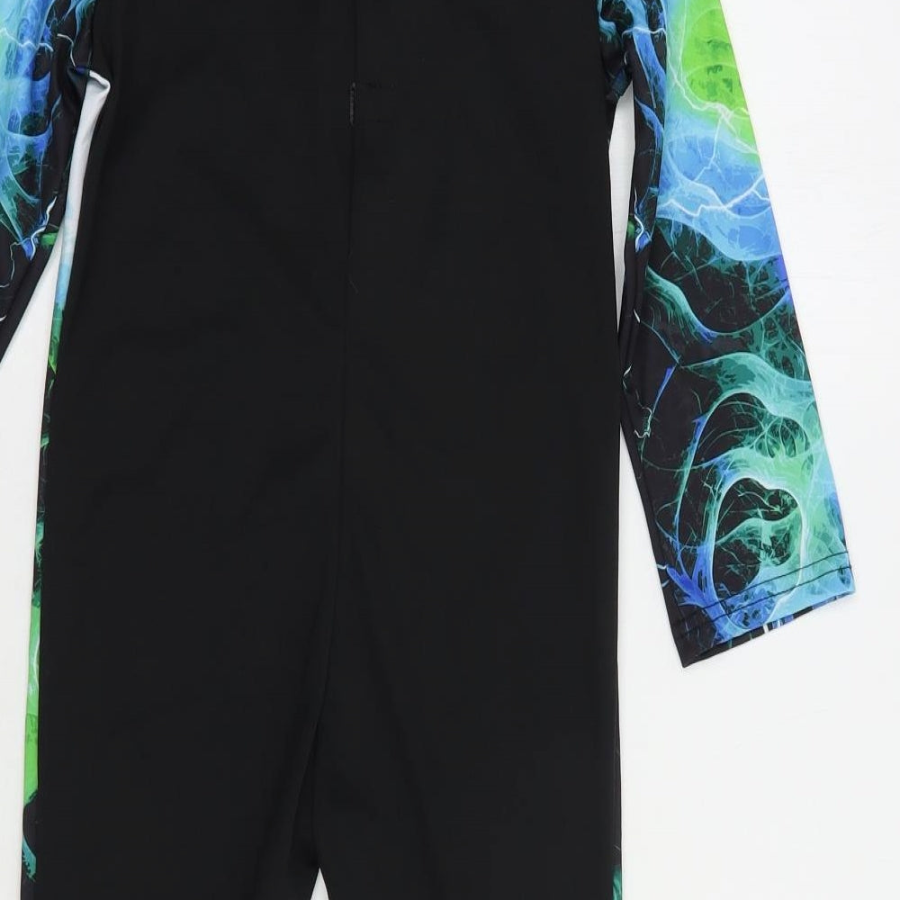 F&F Girls Black  Polyester Bodysuit One-Piece Size 3-4 Years   - Skeleton Fancy Dress